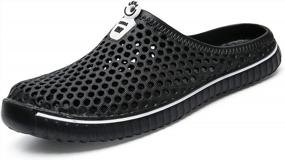 img 4 attached to PHILDA Men's Breathable Outdoor Slippers: Superior Comfort and Style