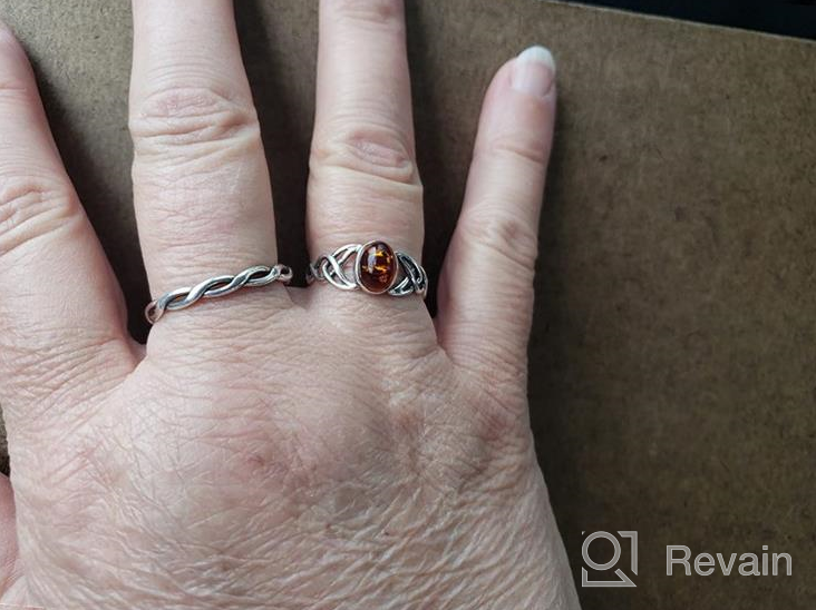 img 1 attached to 🧑 Celtic-inspired Amber Sterling Silver Jewelry for Boys: Elegant Celtic Knots Design review by Daniel Espinoza