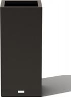 кашпо из оцинкованной стали с коротким постаментом - высота 30 дюймов для внутреннего и наружного применения, серия veradek metallic, черная отделка, ширина 13,5 дюймов логотип