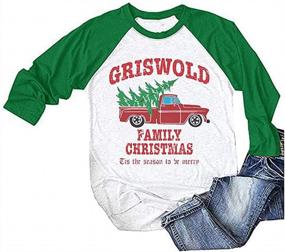 img 4 attached to Merry & Chic: Griswold Family Christmas Tree Tee For Women