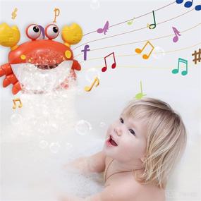 img 3 attached to 🦀 Charmspal Toddler Bath Toy Bubble - Musical Crab Bath Toys with Suction Cups - Fun Bathtub Toys for Kids - Interactive Bubble Machine - Perfect Bath Gifts for Boys and Girls