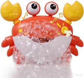 img 4 attached to 🦀 Charmspal Toddler Bath Toy Bubble - Musical Crab Bath Toys with Suction Cups - Fun Bathtub Toys for Kids - Interactive Bubble Machine - Perfect Bath Gifts for Boys and Girls