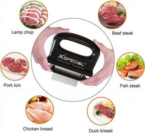 img 3 attached to Effortlessly Tenderize Your Meat With The Deluxe 48 Blade Stainless Steel Meat Tenderizer Tool – Featuring A Comfortable Handle And Detachable Bottom For Easy Cleaning