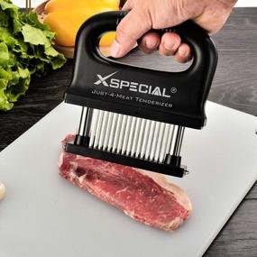 img 1 attached to Effortlessly Tenderize Your Meat With The Deluxe 48 Blade Stainless Steel Meat Tenderizer Tool – Featuring A Comfortable Handle And Detachable Bottom For Easy Cleaning