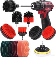 🧽 21-piece drill brush attachments set: scrub pads, sponge, power scrubber brush with extended attachment for all-purpose cleaning in bathrooms, kitchens – ideal for grout, tiles, sinks, bathtubs logo