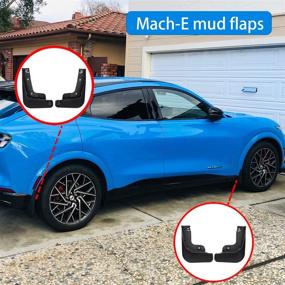 img 3 attached to 🚗 AOSK Mud Flaps Splash Guards for Mustang Mach E | No-Drill Installation (Set of 4) Exterior Accessories