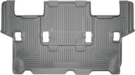 husky liners 14372: grey weatherbeater 3rd seat floor mat for 2007-17 ford expedition & lincoln navigator logo