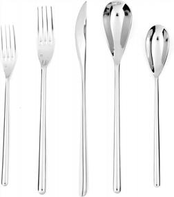 img 1 attached to Set Of 12 Fortessa Dragonfly Stainless Steel Cake Forks For Elegant Appetizer Service