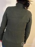 img 1 attached to Women'S Cable Knit Turtleneck Pullover Sweater Long Sleeve Soft Jumper Casual Top review by Nick Palacio