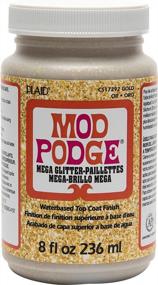 img 4 attached to Sparkle And Shine With Mod Podge Mega Gold Glitter - 8 Oz. Bottle