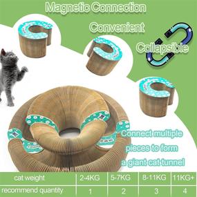 img 1 attached to 🐈 Cat Scratching Board with Toy Bell Ball and Catnip - Magic Organ Cat Scratcher Pad for Hours of Fun & Entertainment