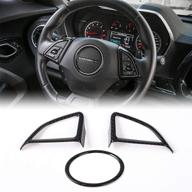 voodonala carbon fiber grain abs steering wheel trim decor for 2017+ chevrolet camaro логотип