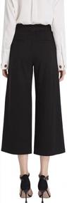 img 3 attached to Stylish And Comfortable Ginasy Black Wide Leg Pants For Women - Perfect For Business Casual Wear