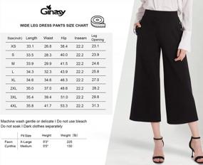 img 1 attached to Stylish And Comfortable Ginasy Black Wide Leg Pants For Women - Perfect For Business Casual Wear