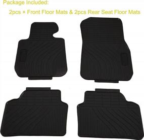 img 2 attached to EnRand All-Weather Rubber Slush Floor Mats For BMW 3/4 Series F30 F80 F31 F32 F33 F36 2012-2018 - Front & Rear Seat Protector Accessories For 320I, 328I, 335I