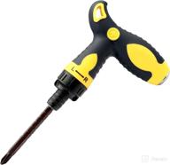 🔧 buspoll t-type multifunctional ratchet screwdriver - 4-inch stubby handle & dual-purpose telescopic screwdriver логотип