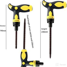 img 2 attached to 🔧 Buspoll T-Type Multifunctional Ratchet Screwdriver - 4-Inch Stubby Handle & Dual-Purpose Telescopic Screwdriver