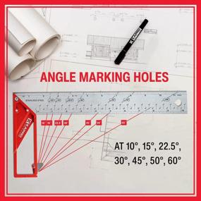 img 2 attached to Kapro - 353 Professional Ledge-It Try & Mitre Square - For Leveling And Measuring - Features Stainless Steel Blade, Retractable Ledge, And Etched Ruler Markings - 12 Inch