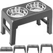 urpower elevated dog bowls 4 height adjustable raised dog bowl with 2 stainless steel dog food bowls non-slip dog bowl stand adjusts to 3.2”, 8.7”, 10.2”, 11.8” for small medium large dogs and pets logo