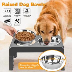 img 1 attached to URPOWER Elevated Dog Bowls 4 Height Adjustable Raised Dog Bowl With 2 Stainless Steel Dog Food Bowls Non-Slip Dog Bowl Stand Adjusts To 3.2”, 8.7”, 10.2”, 11.8” For Small Medium Large Dogs And Pets