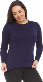 img 3 attached to Women'S Long Sleeve Thermal Tops - Winter Underwear Shirts For Women By Thermajane