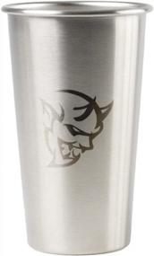 img 1 attached to Stylish And Durable: Get Your Dodge Demon 16 Oz Stainless Steel Laser Engraved Pint Glass Here!