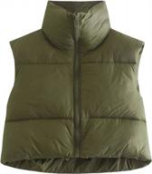 warm up your winter wardrobe with duyang women's cropped puffer vest logo