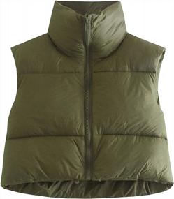 img 1 attached to Warm Up Your Winter Wardrobe With Duyang Women'S Cropped Puffer Vest