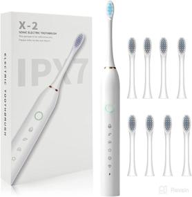 img 1 attached to HAXAYOLO Rechargeable Electric Toothbrush White Oral Care