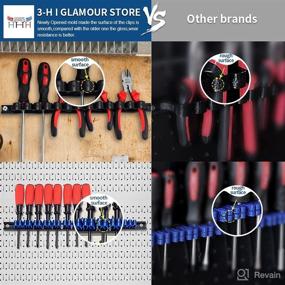 img 2 attached to 🔧 Efficient 3-H Screwdriver Organizer: Wall Mount Tool Holder for Wrench, Plier & Screwdriver Organization