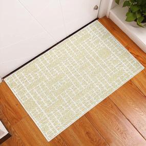 img 4 attached to SUSSEXHOME Hudson Collection: 2X3Ft Heavy Duty Low Pile Rug Runner - Ultra Thin Non Slip Washable Cotton Indoor Entryway Rug