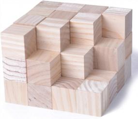 img 4 attached to Get Creative With 40 Solid Wood Craft Blocks For DIY Carving, Painting, And Art Projects!