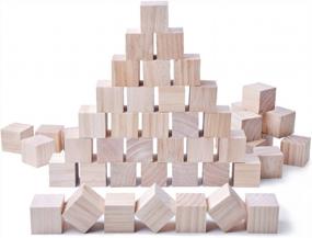 img 2 attached to Get Creative With 40 Solid Wood Craft Blocks For DIY Carving, Painting, And Art Projects!