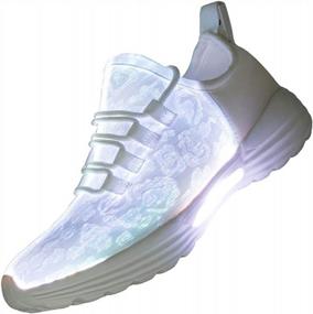 img 4 attached to Fiber Optic LED Light Up Shoes For Women And Men: USB Charging, Flashing Luminous Fashion Sneakers For Festivals And Parties By Lxso