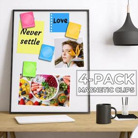 img 2 attached to Organize Your Life With DIYSELF'S 4-Pack Magnetic Memo Note Clips For Fridge And Whiteboard