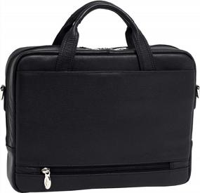 img 2 attached to 👜 McKleinUSA Bridgeport S Series Pebble Grain Calfskin Leather Large Laptop & Tablet Briefcase 17 Inch – Black (Model 15475)