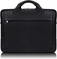 👜 mckleinusa bridgeport s series pebble grain calfskin leather large laptop & tablet briefcase 17 inch – black (model 15475) logo