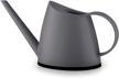 modern gray indoor watering can for house bonsai plants - whalelife 40oz 1.4l 1/3 gallon long spout logo