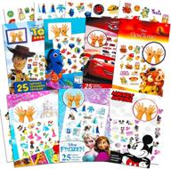 disney temporary tattoos mega assortment - bundle of 7 packs featuring 🎉 disney princess, toy story, frozen, cars, lion king & more! over 175 high-quality tattoos! логотип