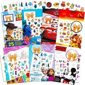 img 4 attached to Disney Temporary Tattoos Mega Assortment - Bundle of 7 Packs featuring 🎉 Disney Princess, Toy Story, Frozen, Cars, Lion King & More! Over 175 High-Quality Tattoos!