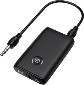 img 4 attached to 🎧 Ankilo Aux Bluetooth Adapter for Car - 2-in-1 Bluetooth 5.0 Transmitter Receiver, Portable Wireless Audio Adapter for Laptop, Radio, Headphones, Speakers, TV