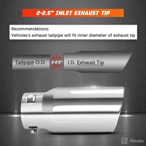 img 3 attached to 🔧 Apeixoto Adjustable Inlet Exhaust Tip 2.0, 2.25, 2.5 Inch, 4 inch Outlet, 9 Inch Long, Polished Stainless Steel Exhaust Tip with Bolt-On Design