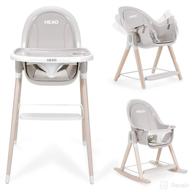 🍼 4-in-1 baby high chair - convertible reclining chair, wooden rocker, booster seat & toddler chair with table - double tray & pu cushions - suitable for baby, infants, and toddlers (wd3) logo