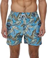 stay comfy in style: satankud men's quick-dry swim trunks with pockets and mesh lining logo