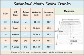 img 1 attached to Stay Comfy In Style: Satankud Men'S Quick-Dry Swim Trunks With Pockets And Mesh Lining