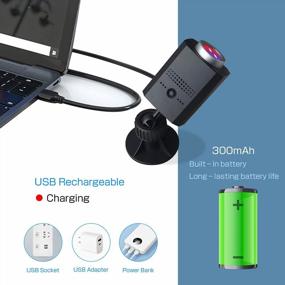 img 3 attached to Регулируемый ночник USB Star Projector с 3 цветами и 9 режимами освещения - идеально подходит для спальни, вечеринки и интерьера автомобиля (синий и красный)