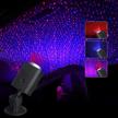adjustable usb star projector night light with 3 colors and 9 lighting modes - perfect for bedroom, party, and car interior decor (blue&red) logo