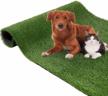 shacos artificial grass pad for large dogs 3x5 high pile 1.2" thick reusable dog training pads fake turf with drainage holes potty training yard patio balcony logo