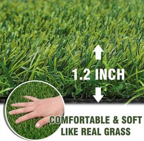 img 3 attached to SHACOS Artificial Grass Pad For Large Dogs 3X5 High Pile 1.2" Thick Reusable Dog Training Pads Fake Turf With Drainage Holes Potty Training Yard Patio Balcony