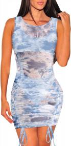 img 2 attached to Пляжное платье-бикини из прозрачной сетки для женщин - Пляжная одежда Bodycon от Meenew